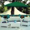 Pure Garden 10 Ft Offset Umbrella with Base, Hunter Green 50-LG1038 - alternate 3